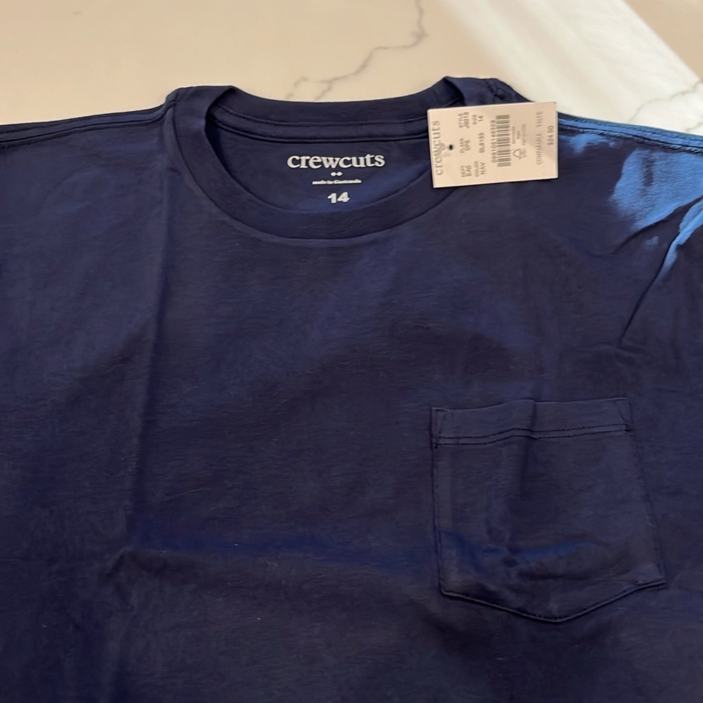 Long sleeve navy pocket tee - NWT!!
